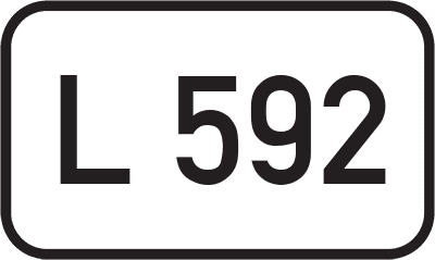 Straßenschild Landesstraße L 592