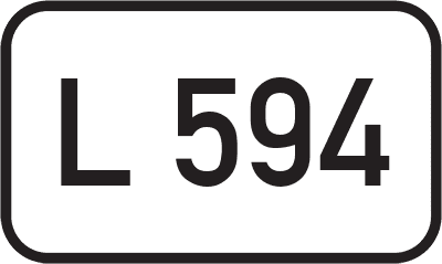 Straßenschild Landesstraße L 594