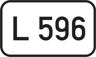 Straßenschild Landesstraße L 596