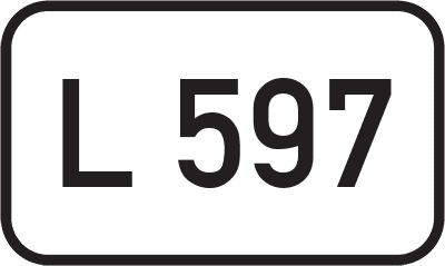 Straßenschild Landesstraße L 597