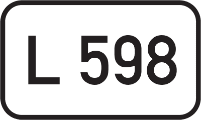 Straßenschild Landesstraße L 598