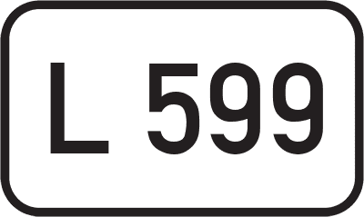 Straßenschild Landesstraße L 599