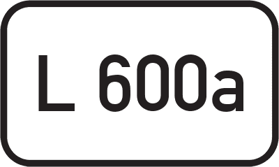 Straßenschild Landesstraße L 600a