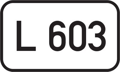 Straßenschild Landesstraße L 603