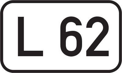 Straßenschild Landesstraße L 62