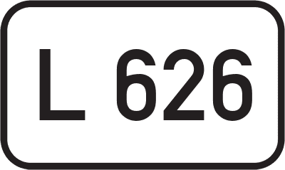 Straßenschild Landesstraße L 626