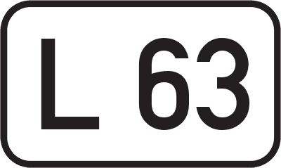 Straßenschild Landesstraße L 63
