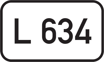 Straßenschild Landesstraße L 634