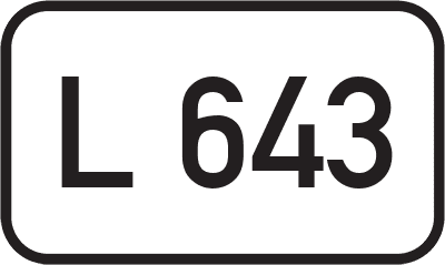 Straßenschild Landesstraße L 643