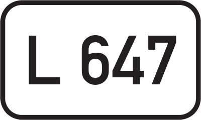 Straßenschild Landesstraße L 647