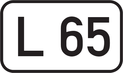 Straßenschild Landesstraße L 65