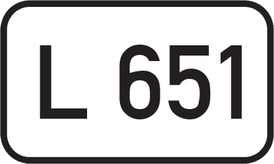 Straßenschild Landesstraße L 651