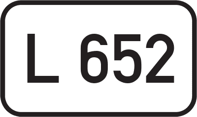 Straßenschild Landesstraße L 652