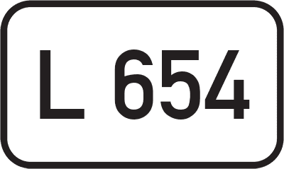 Straßenschild Landesstraße L 654