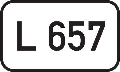 Straßenschild Landesstraße L 657