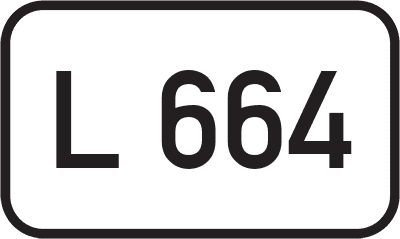 Straßenschild Landesstraße L 664