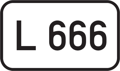 Straßenschild Landesstraße L 666