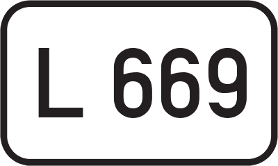Straßenschild Landesstraße L 669
