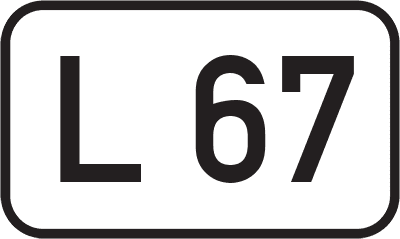 Straßenschild Landesstraße L 67