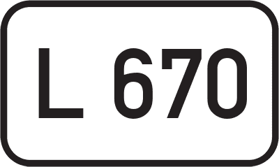 Straßenschild Landesstraße L 670