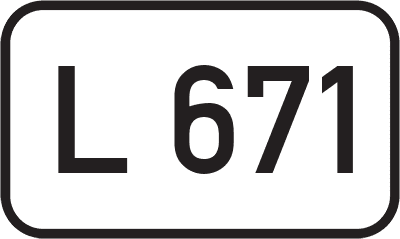 Straßenschild Landesstraße L 671