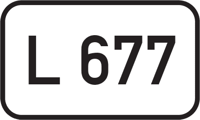 Straßenschild Landesstraße L 677