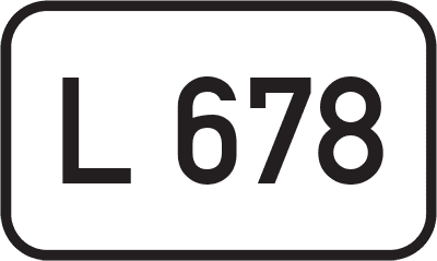 Straßenschild Landesstraße L 678