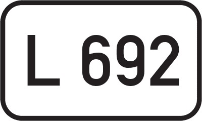 Straßenschild Landesstraße L 692