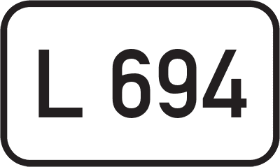 Straßenschild Landesstraße L 694