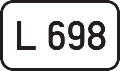 Straßenschild Landesstraße L 698