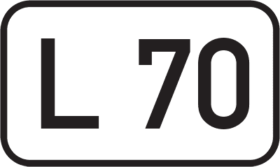 Straßenschild Landesstraße L 70