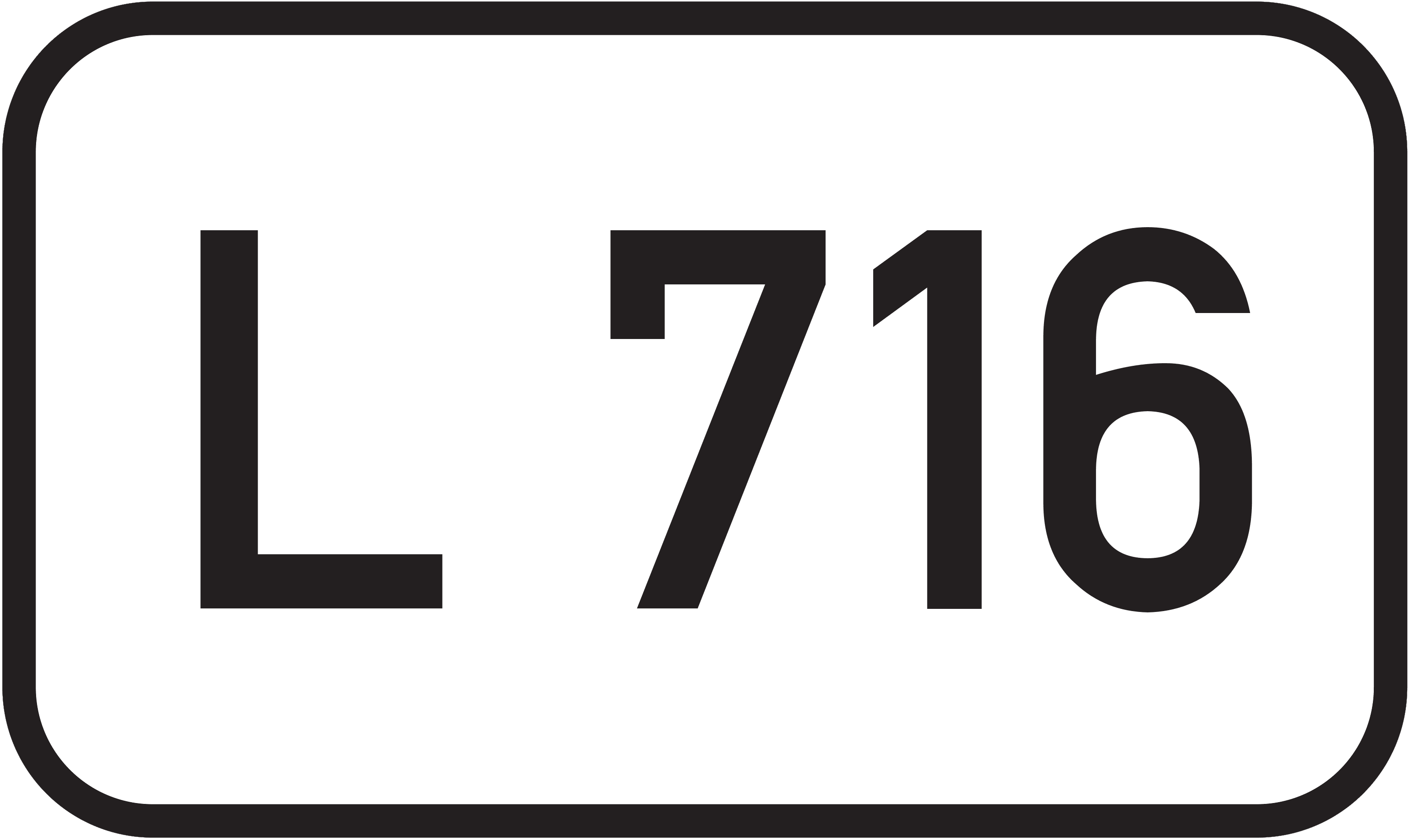 Straßenschild Landesstraße L 716