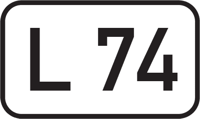 Straßenschild Landesstraße L 74