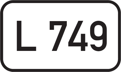 Straßenschild Landesstraße L 749