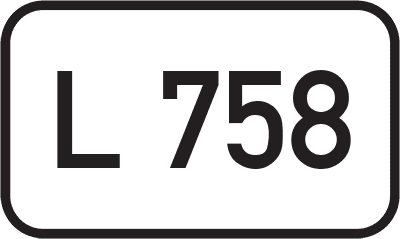 Straßenschild Landesstraße L 758