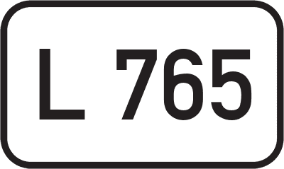 Straßenschild Landesstraße L 765