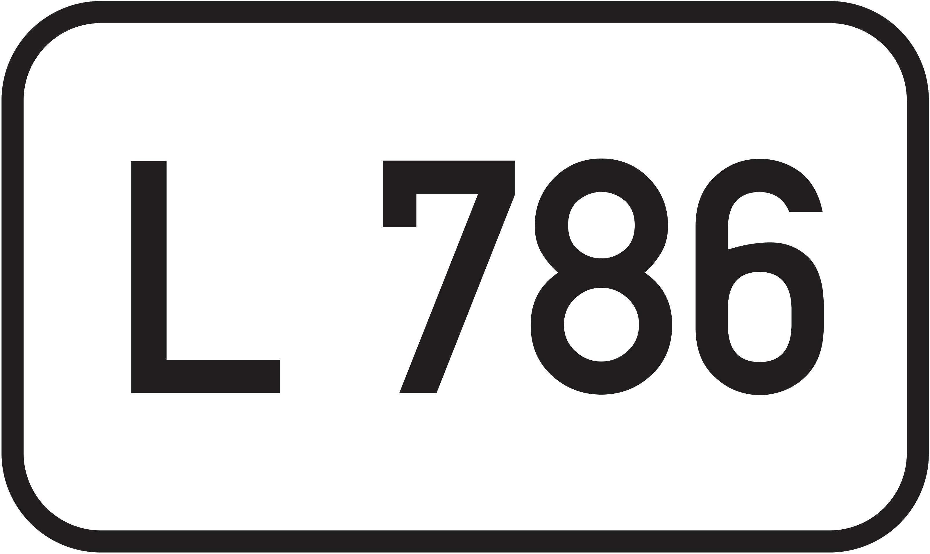 Straßenschild Landesstraße L 786