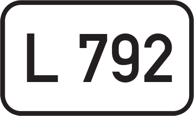 Straßenschild Landesstraße L 792