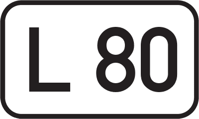 Straßenschild Landesstraße L 80