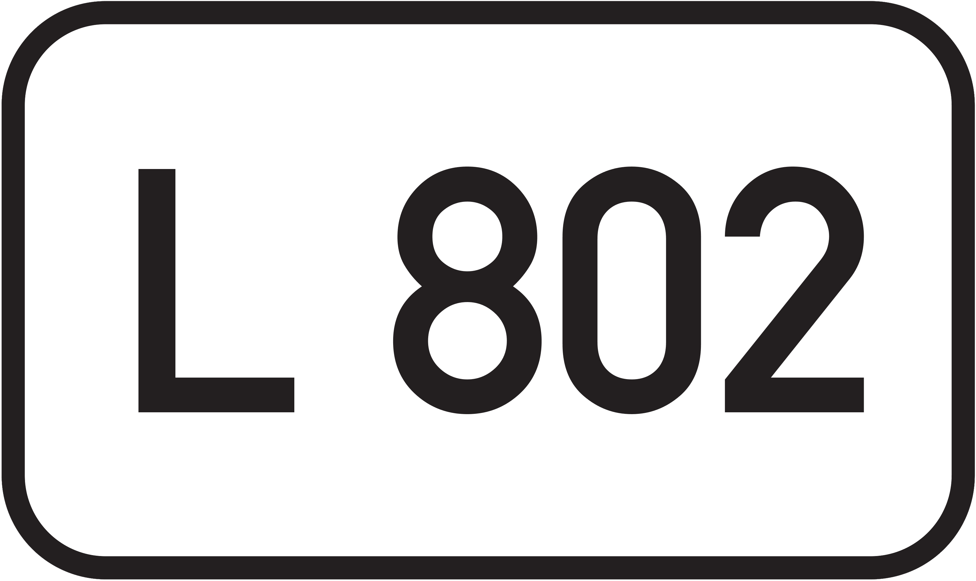 Straßenschild Landesstraße L 802