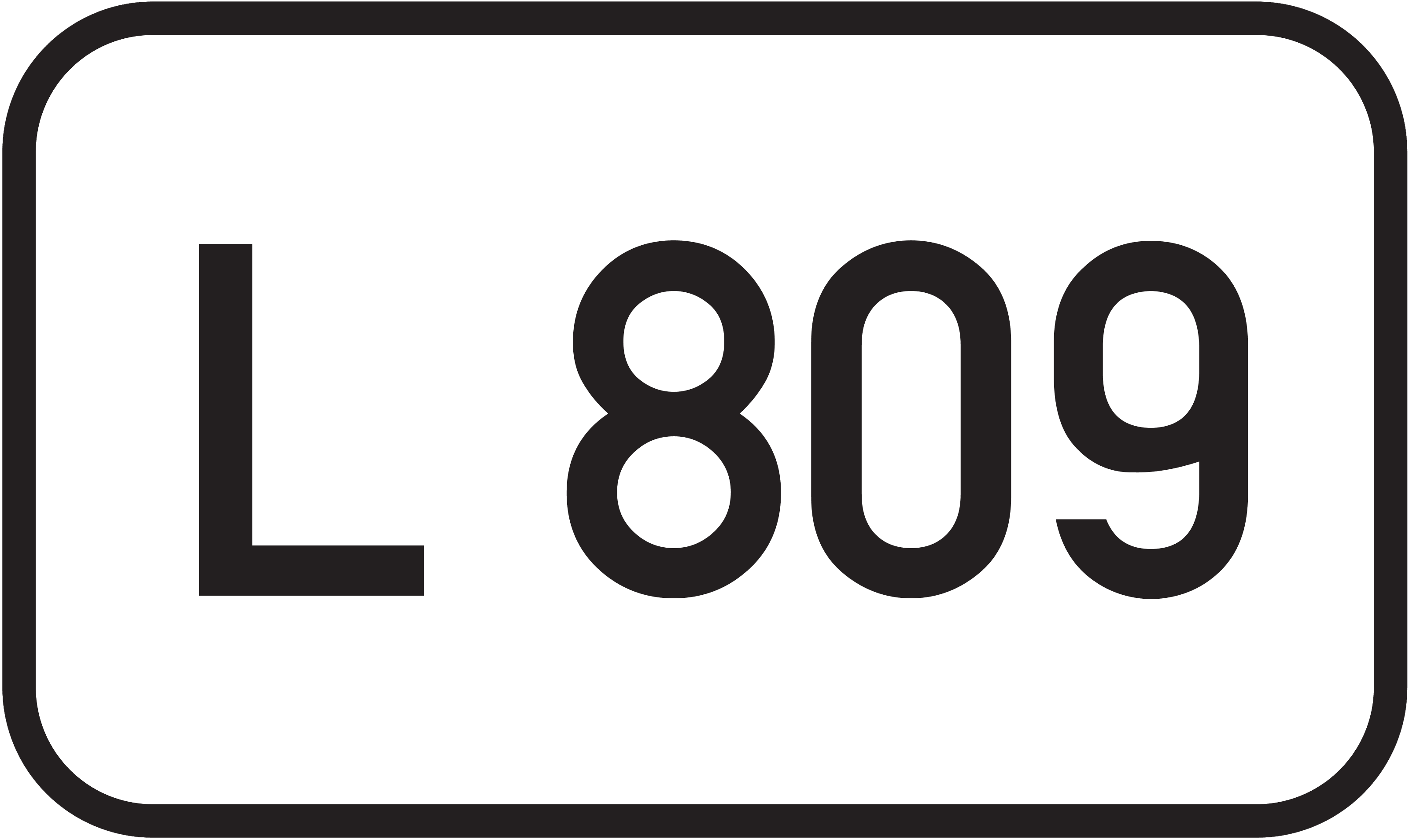 Straßenschild Landesstraße L 809