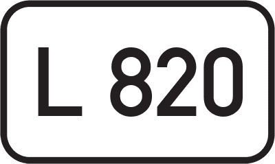Straßenschild Landesstraße L 820