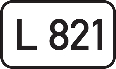 Straßenschild Landesstraße L 821