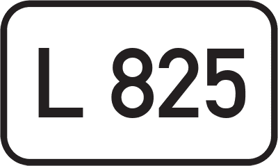 Straßenschild Landesstraße L 825
