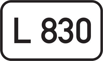 Straßenschild Landesstraße L 830