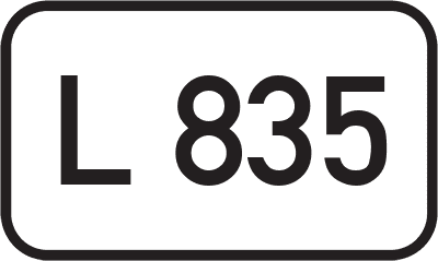 Straßenschild Landesstraße L 835