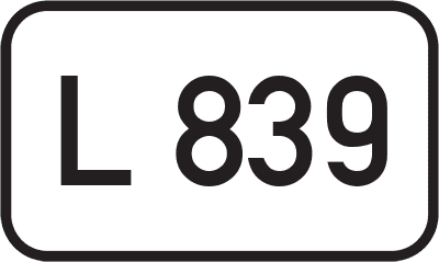 Straßenschild Landesstraße L 839