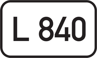 Straßenschild Landesstraße L 840