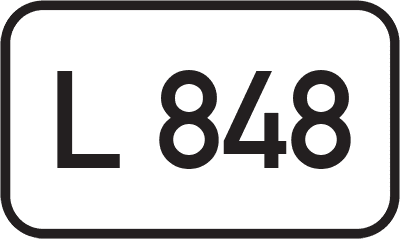 Straßenschild Landesstraße L 848