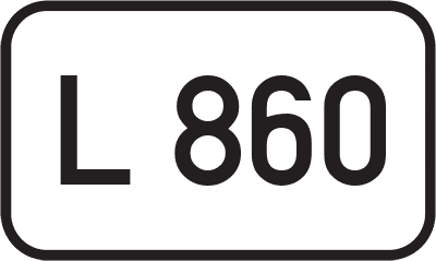 Straßenschild Landesstraße L 860
